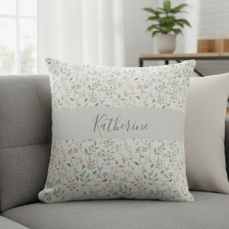 Wildflower Boho Personalized Kissen