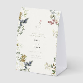 Wildflower Botanical Wedding Table Tent Sign Tischaufsteller