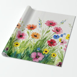 Wildflower bouquet geschenkpapier