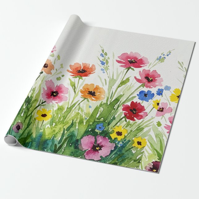 Wildflower bouquet geschenkpapier (Ungerollt)