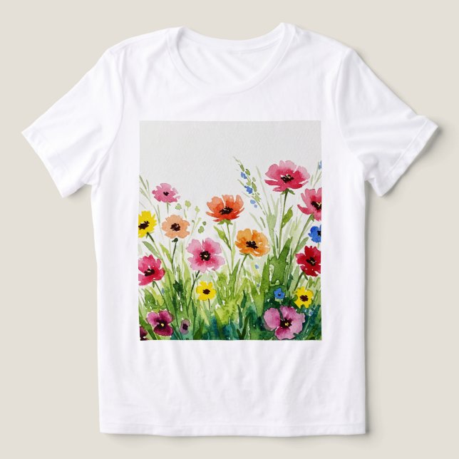 Wildflower bouquet Tri-Blend shirt (Design Vorderseite)