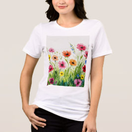 Wildflower bouquet Tri-Blend shirt
