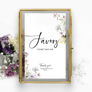 Wildflower-Brauch Shower Geschenke Schild