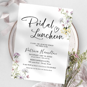 Wildflower-Braut-Lunch  Einladung