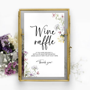Wildflower-Brautjungfernparty-Weinverlosung-Spiels Poster