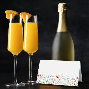 Wildflower-Brautjunggesellinnenparty Platzkarte