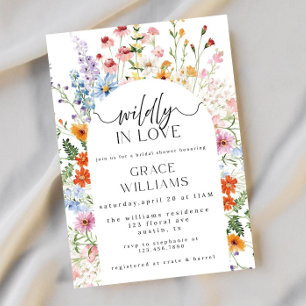 Wildflower Brautparty-Einladungsvorlage, Boho Einladung