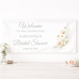 Wildflower Bridal Shower Welcome  Banner