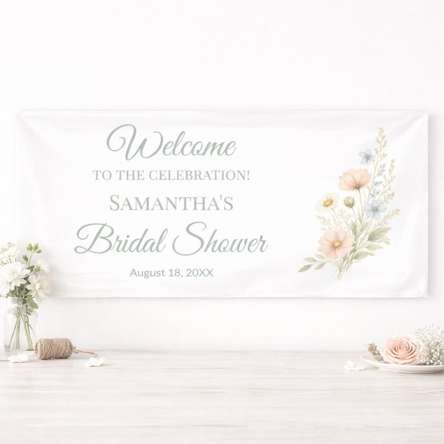 Wildflower Bridal Shower Welcome  Banner (Von Creator hochgeladen)