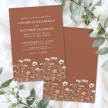 Wildflower Burnt Orange Floral Wedding