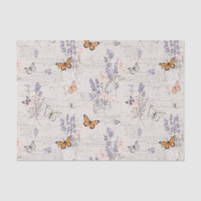 Wildflower Butterflies Seidenpapier (Vorderseite)