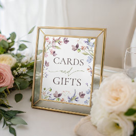 Wildflower Cards and Gifts Table Sign Sockelschild