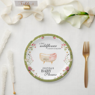 Wildflower-Chic-Boho-Blumen-Babyzimmer-Party Pappteller