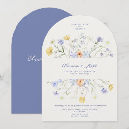 Wildflower Elegant Handwritten Wedding Wedding Einladung