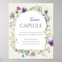 Wildflower First Birthday Time Capsule 
