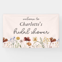 Wildflower Floral Bridal Shower Welcome 