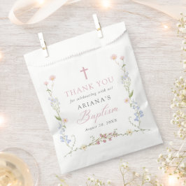 Wildflower Floral Girl Baptism Geschenktütchen