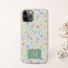 Wildflower-Floral-iPhone/iPad-Hülle mit Initialen Case-Mate iPhone Hülle