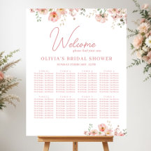 Wildflower Garden Bridal Shower  Seating Chart