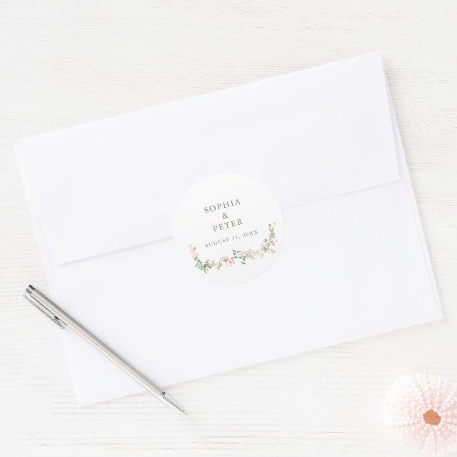 Wildflower Garden Floral Wedding Favour Sticker (Umschlag)