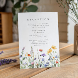 Wildflower Garden Wedding Reception Enclosure Card Begleitkarte