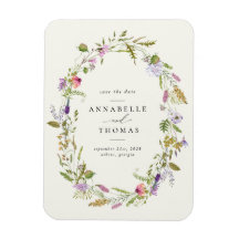 Wildflower Garden Wreath Wedding Save the Date