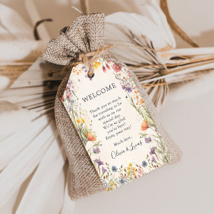 Wildflower-Garten-Hochzeit-Willkommensgeschenk-Tag Geschenkanhänger