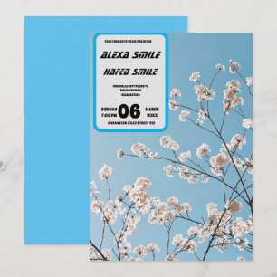 Wildflower-Gatefold-Hochzeits-Einladung, Hübsche H Einladung