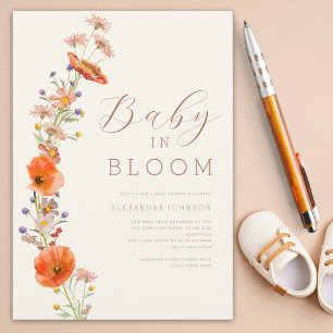 Wildflower geschlechtsneutrale Babyparty Einladung
