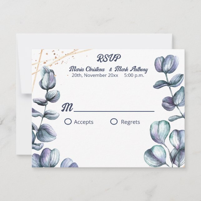 Wildflower Harmony Wedding RSVP Karte (Vorderseite)