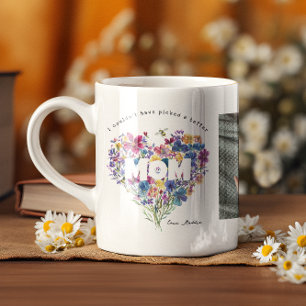 Wildflower-Herz Muttertag   3-Foto-Collage Kaffeetasse