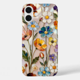 Wildflower iPhone-Hülle Buntes Buntglas iPhone 16 Plus Hülle