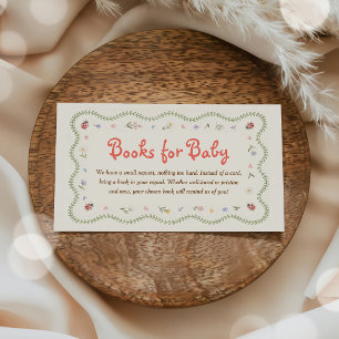 Wildflower Love Bug Baby Shower Bücher für Baby Begleitkarte