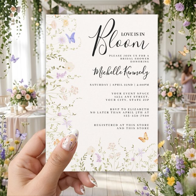 Wildflower Love Is In Bloom Bridal Shower  Einladung (Von Creator hochgeladen)