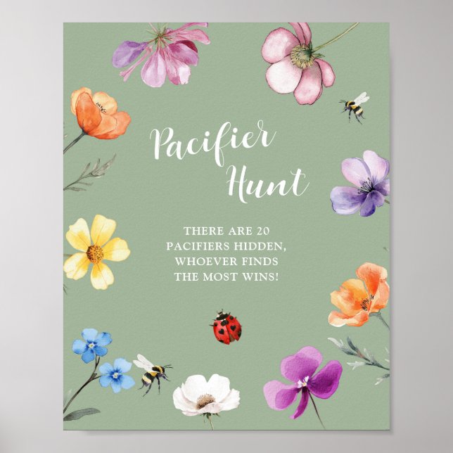 Wildflower Lovebug Schnuller Jagd Poster (Vorne)