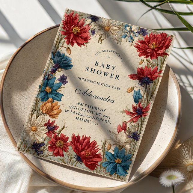 Wildflower Meadow Baby Shower Einladung (Von Creator hochgeladen)