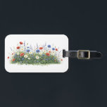 Wildflower meadow botanical garden flowers gepäckanhänger<br><div class="desc">Natural wildflower meadow with delicate botanical blossoms. A colorful mix of meadow flowers and daisies creates a lively spring nature scene inspired by blooming fields.</div>