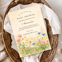 Wildflower Meadow Gold Baby Shower