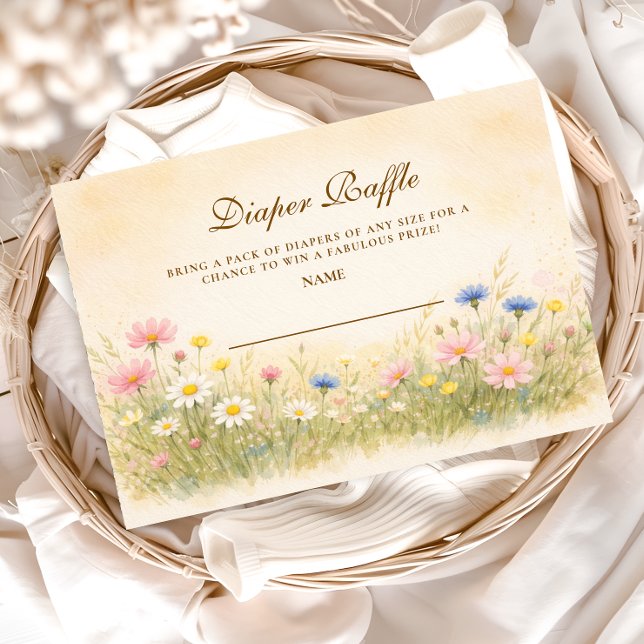 Wildflower Meadow Gold Diapper Raffle Begleitkarte (Von Creator hochgeladen)