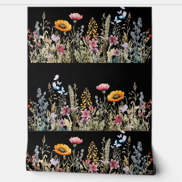 Wildflower Meadow Midnight Textured Tapete