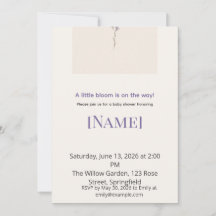 Wildflower-Minimal-Baby-Shower, editierbar
