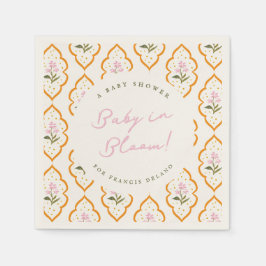 Wildflower Mughal Motif Baby in Bloom Shower Serviette