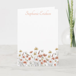 Wildflower Personalized Stationery