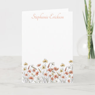 Wildflower Personalized Stationery