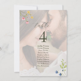 Wildflower Photo Wedding Seating Chart