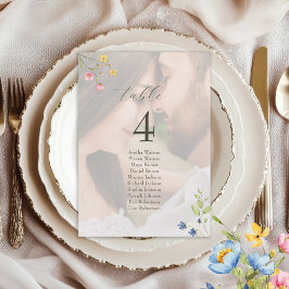 Wildflower Photo Wedding Seating Chart