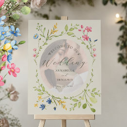 Wildflower Photo Wedding Welcome