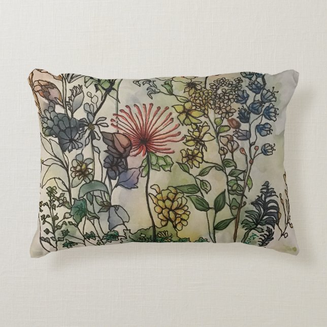 Wildflower print dekokissen (Vorderseite)