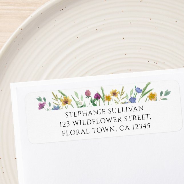 Wildflower Return Address Label (Von Creator hochgeladen)