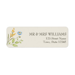 Wildflower Return Address Label